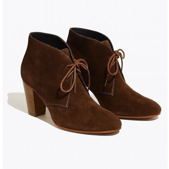 Madewell Lace-Up Suede Ankle Booties Boots - Picture 1 of 14